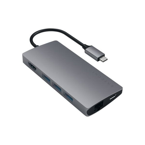 Satechi Type-C Multi-Port Adapter 4K With Ethernet V2, Space Gray - ONLINE ONLY