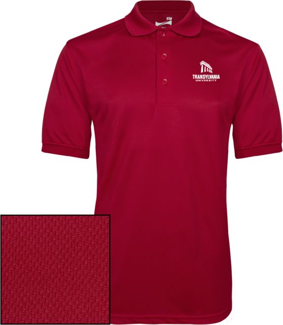 Transylvania Cardinal Dry Mesh Polo Primary Institutional Mark - ONLINE ONLY