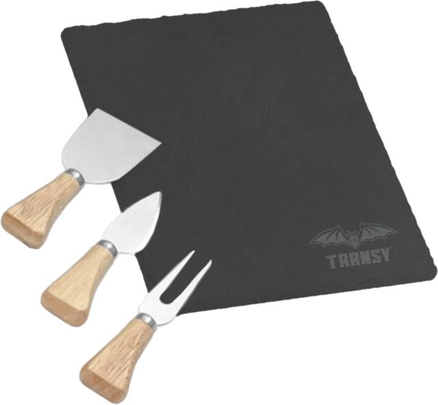 Transylvania 4 Piece Slate Cheese Serving Set Primary Athletics Mark Engraved - ONLINE ONLY